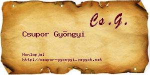 Csupor Gyöngyi névjegykártya