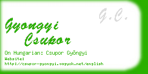 gyongyi csupor business card