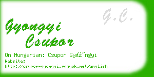 gyongyi csupor business card
